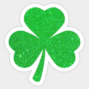 St Patricks Day, Faux Glitter 3 Leaf Clover Sticker